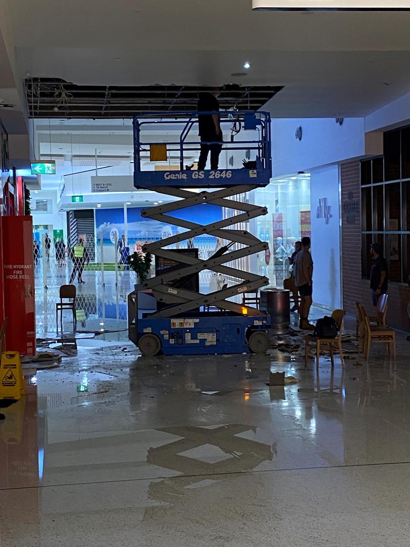 Damage at Ocean Keys Shopping Centre.