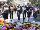 Prime Minister Anthony Albanese, NSW Premier Chris Minns and Allegra Spender lay floral tributes Oxford Street Mall at Westfield Bondi Junction. 
