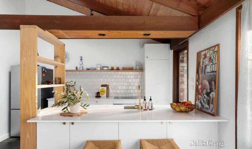 The kitchen of the Hurstbridge home has been renovated.