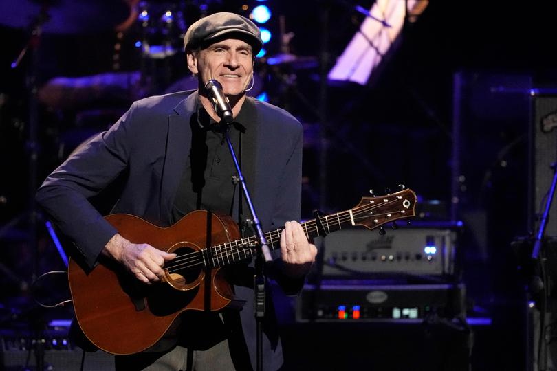 James Taylor performs at the 7th annual Love Rocks NYC concert in New York on March 9, 2023. 