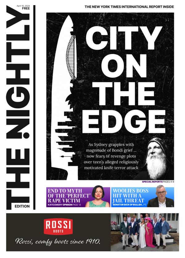 The front page of The Nightly for 16-04-2024
