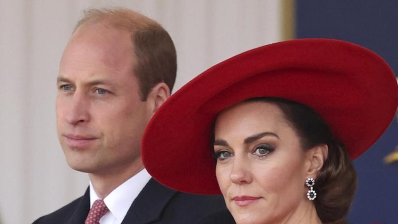 William has spent the past three-and-a-half weeks with Kate and their children. 