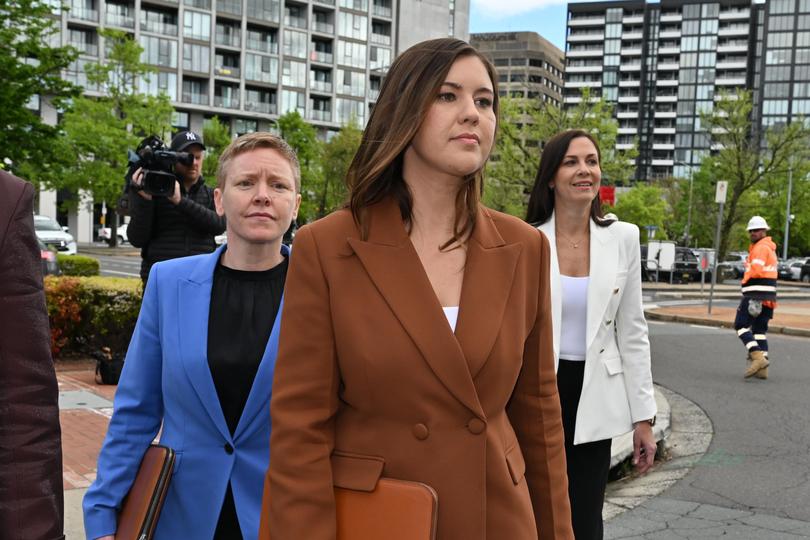 The high-profile lawyer representing Senator Linda Reynolds in her defamation case against Brittany Higgins (pictured) has been slapped with a hefty fine for professional misconduct.