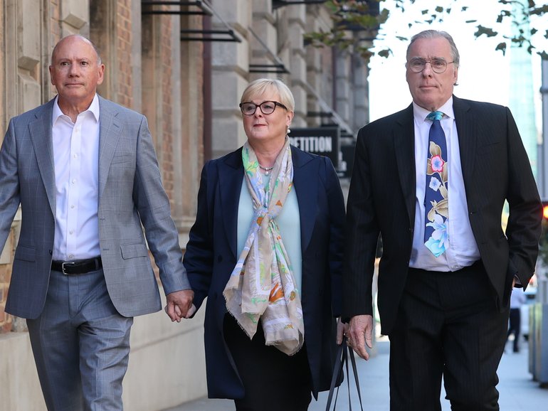 Linda Reynolds arrives at the David Malcolm Justice Centre.