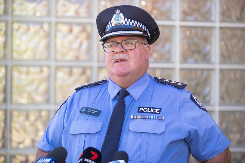 Pictured is Joondalup Detective Inspector Gary Butler talking about a burglary at a residence in Girrawheen belonging to a couple in their 70's. Riley Churchman