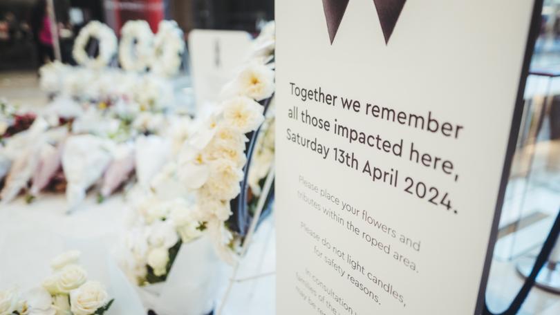Tributes for the people killed in the massacre at Westfield Bondi Junction. 