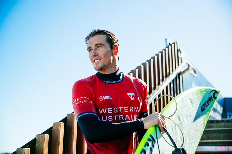 George Pittar after surfing in his heat.