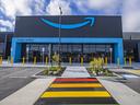 One of Amazon’s Australian fulfilment centres. Major supermarkets worry it will be able to step up their delivery to incorporate fresh food delivery such as fruit, vegetables and chilled dairy.