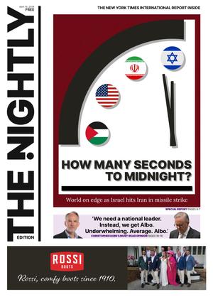The front page of The Nightly for 19-04-2024