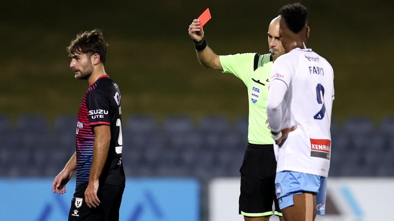 The red card handed to  Ivan Vujica has been overturned.