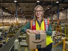 Country Manager at Amazon Australia, Janet Menzies, pictured at the Amazon Fulfilment Centre BWU1 in Moorebank.