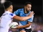 Cronulla's Braydon Trindall allegedly returned a positive to alcohol and drugs at a roadside test. (James Gourley/AAP PHOTOS)