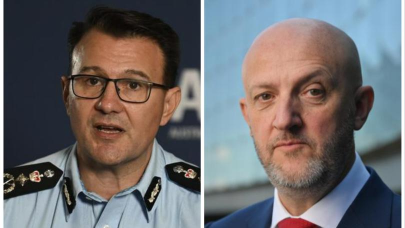Australia’s top spy Mike Burgess and police officer Reece Kershaw are taking on the big tech companies over encrypted messaging. 