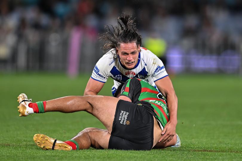 Jackson Topine had played only 16 games for Canterbury before he says he was ‘detained’ during a wrestling punishment for being late to training.