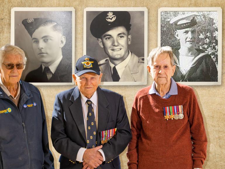 ANZAC Day 2024: WWII veterans Fred Marshall, Ron Dix and Frank Quinlivan share their stories of war