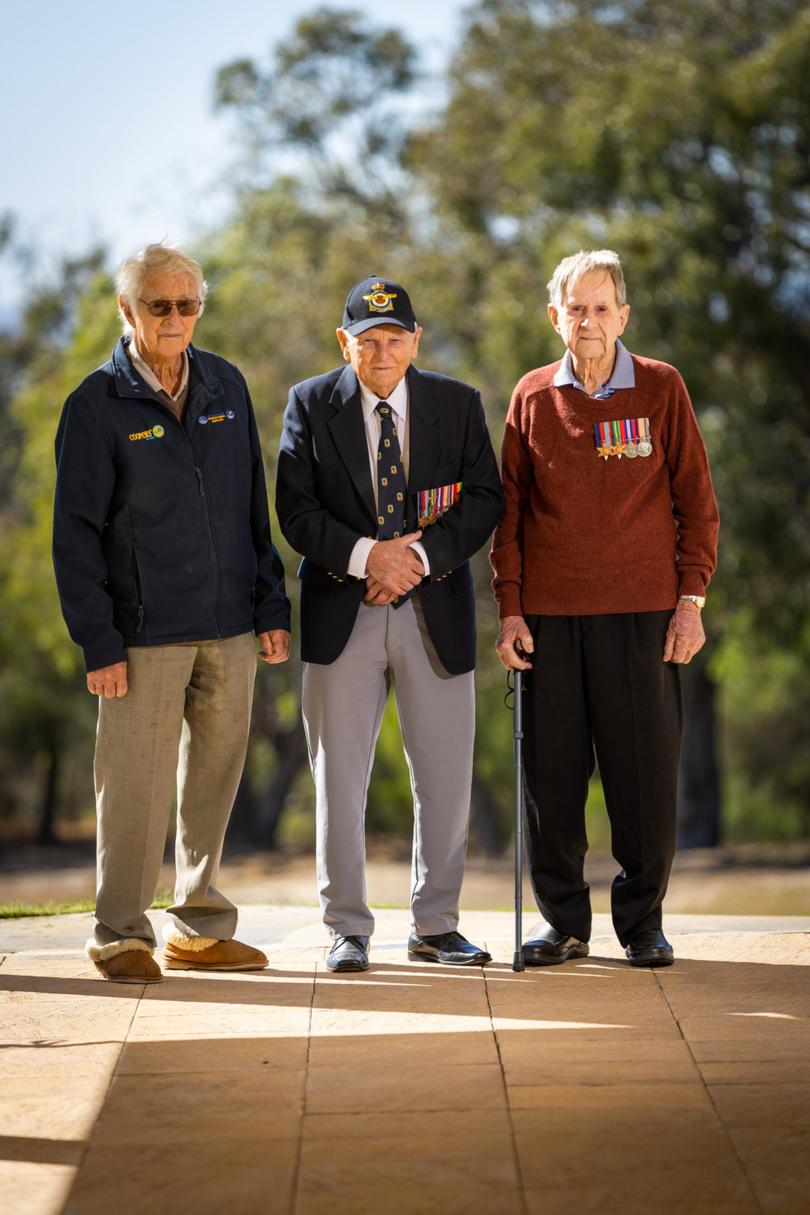 WWII veterans Fred Marshall, Ron Dix and Frank Quinlivan reflect on their years of service.