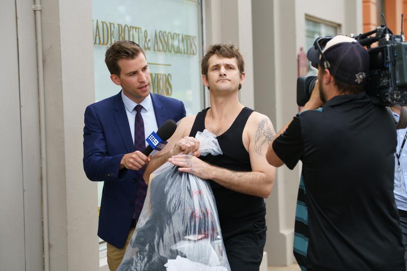 John Torney is seen outside a supreme court sitting of Mildura Magistrates Court, in Mildura, Thursday, Nov. 10, 2016. 