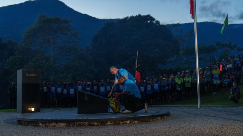 Prime Minister Anthony Albanese commemorates Anzac Day with a dawn service in Papua New Guinea after walking the Kokoda Track.