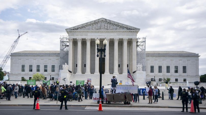 The US Supreme Court is hearing arguments over Donald Trump's claim of immunity from prosecution. (EPA PHOTO)