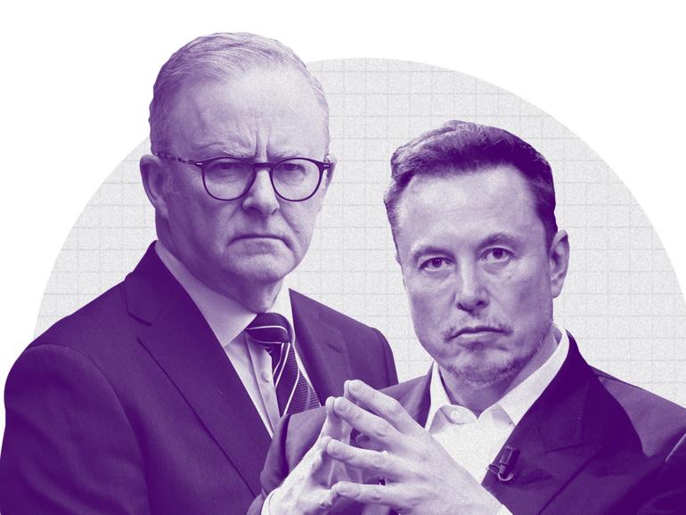 Anthony Albanese and Elon Musk.