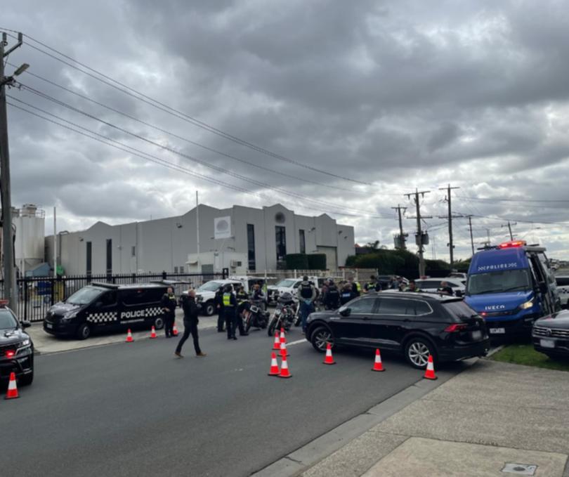 Victoria Police said the VIPER and Echo taskforces and police from the North West Metro Region intercepted around 22 riders at a vehicle checkpoint in Campbellfield on April 25.