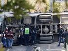 At least 18 people have been killed and dozens more injured after a bus tipped over in Mexico. (EPA PHOTO)