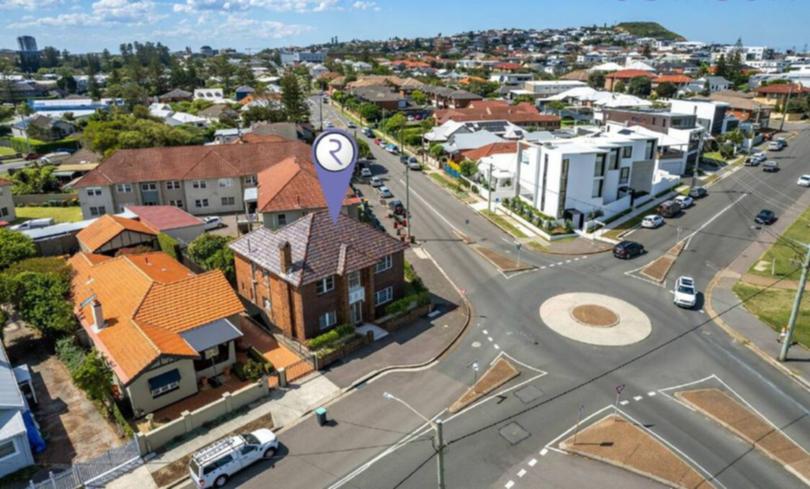 The house is located on the corner of Bar Beach Avenue and Darby Street.