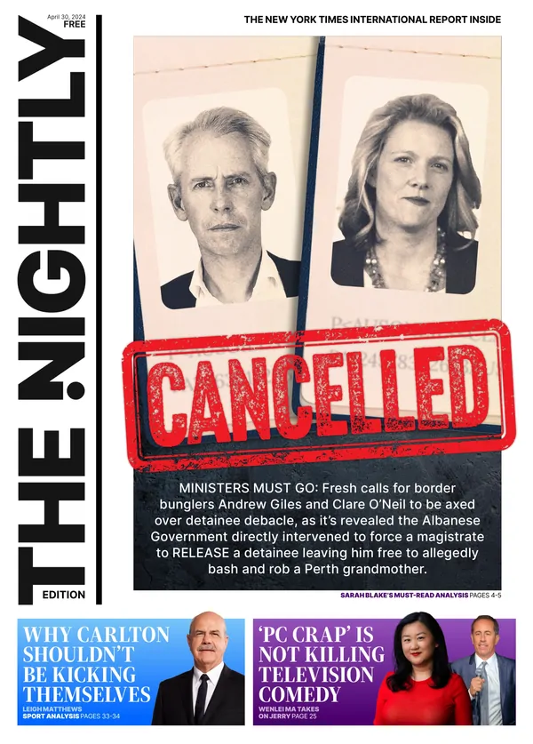 The front page of The Nightly for 30-04-2024