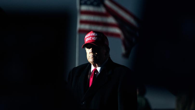 President Donald Trump, the presumptive Republican nominee for president, at an election campaign rally in Schnecksville,Pa., on April 13, 2024. 