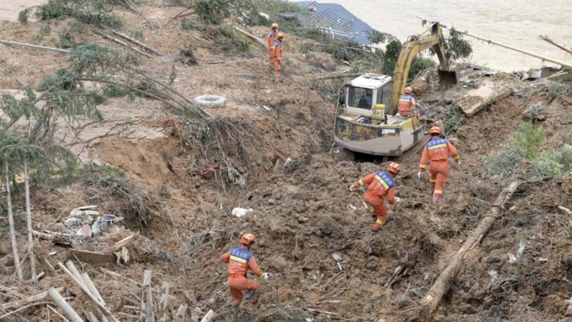 China's Guangdong province has been hit by heavy downpours in recent days. (AP PHOTO)