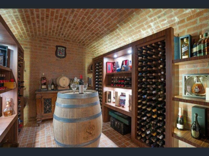 The wine cellar at the recently-listed Applecross mansion.