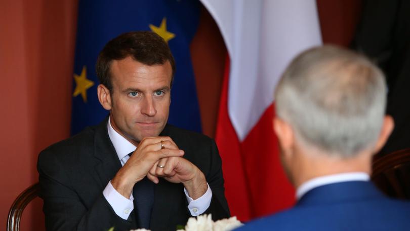 French President Emmanuel Macron says Europe is in mortal danger.