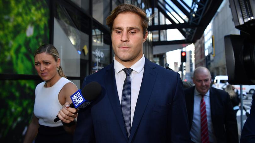 Jack de Belin leaves the Downing Centre District Court in Sydney, Monday, May 10, 2021. 