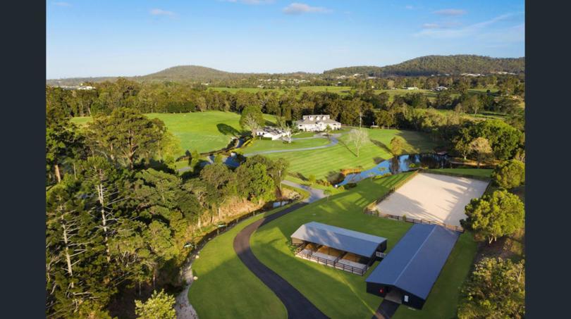 Rivermead Estate on the Gold Coast is listed for sale with price expectations of around $20 million. Equine facilities include a 16-box stable complex and an Olympic size dressage arena.