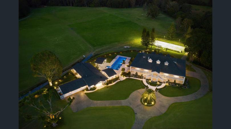 Rivermead Estate on the Gold Coast is listed for sale with price expectations of around $20 million. The estate includes a six-bedroom homestead and a three-bedroom guest pool house.