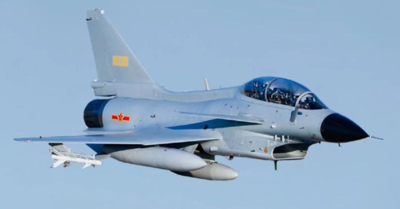 A Chinese fighter jet launched flares in the path of an Australian aircraft, in a move that has been condemned by the Federal Government as “unsafe and unprofessional”. Pictured: A J-10 Chinese Air Force plane.