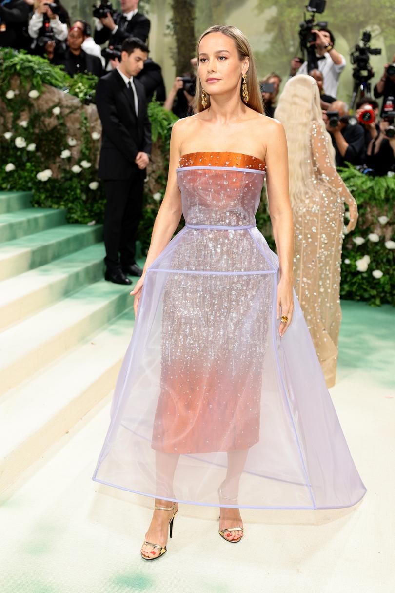 Brie Larson in Prada. (Photo by Dimitrios Kambouris/Getty Images for The Met Museum/Vogue)