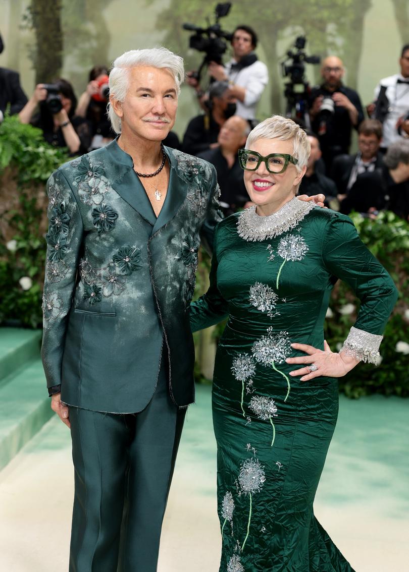 Baz Luhrmann and Catherine Martin. (Photo by Dimitrios Kambouris/Getty Images for The Met Museum/Vogue)