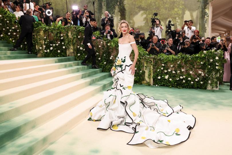Glamour queen Gigi Hadid in Thom Browne.