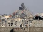 Smoke rises following Israeli strikes in Rafah.