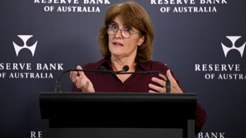 Reserve Bank governor Michele Bullock speaks to the media at a press conference on Tuesday.