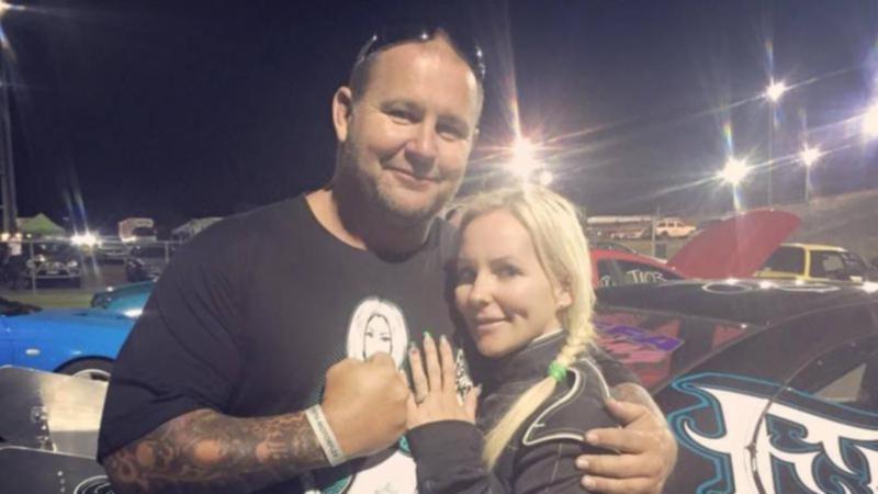 Nick Martin who was assassinated at the Kwinana Motorplex in December, with his wife Amanda Martin