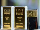 Gold bars arranged at the Korea Gold Exchange store in Seoul, South Korea, on Friday, Oct. 13, 2023.