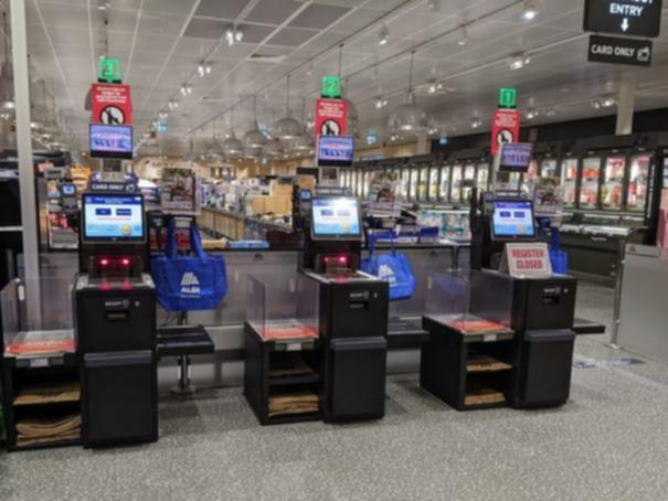 After visiting the ALDI Keysborough store in Melbourne’s southeast this week, the woman shared a photo of a row of empty self-serve registers on Facebook, to highlight how unpopular they are.