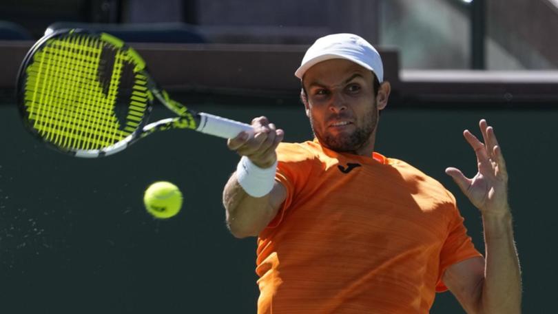 Aleksandar Vukic has enjoyed a welcome boost with a first-round win at the Italian Open. (AP PHOTO)