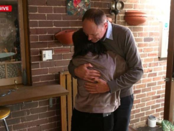 Liya Barko reunited with Wayne Tolver Banks after he saved her life during the Westfield Bondi Junction Stabbings.