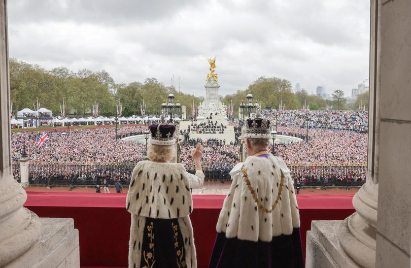 Chris Jackson’s image of the new King and Consort looking out from the balcony of Buckingham Palace.