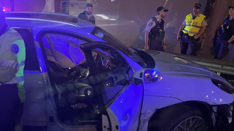 Six females and one male arrested in Mosman after high speed pursuit in stolen Porsche.