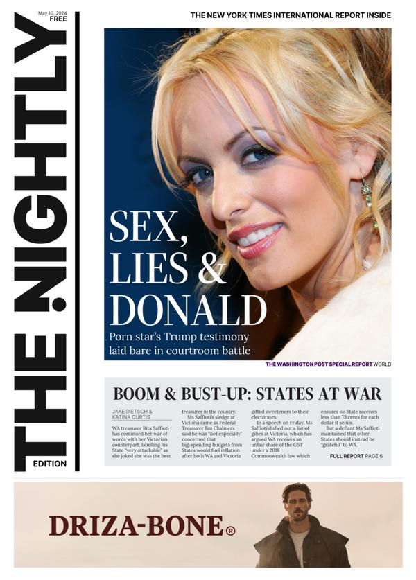 The front page of The Nightly for 10-05-2024