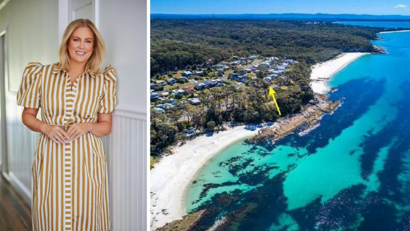 Sam Armytage’s home, which went on the market in December, is at Hyams Beach.